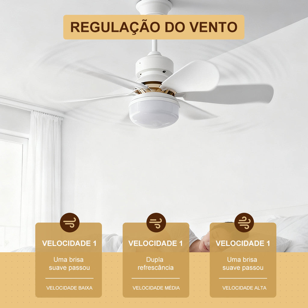 AirFlow™ — Ventilador com Luz LED